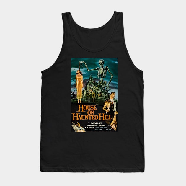 House on Haunted Hill Movie Poster Tank Top by MovieFunTime